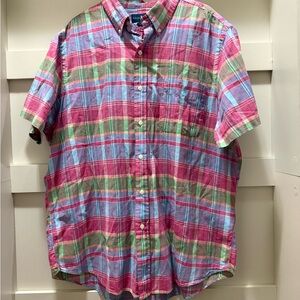Men’s Polo Ralph Lauren Plaid Short Sleeve button down Shirt